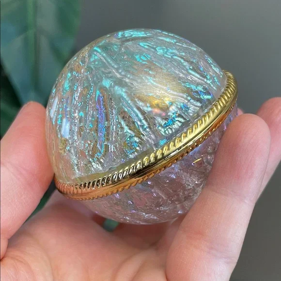 Vintage Mixed LOT Mesh Scarf Glass Pebbles Medieval Paper Art Iridescent Globe - Picture 12 of 16